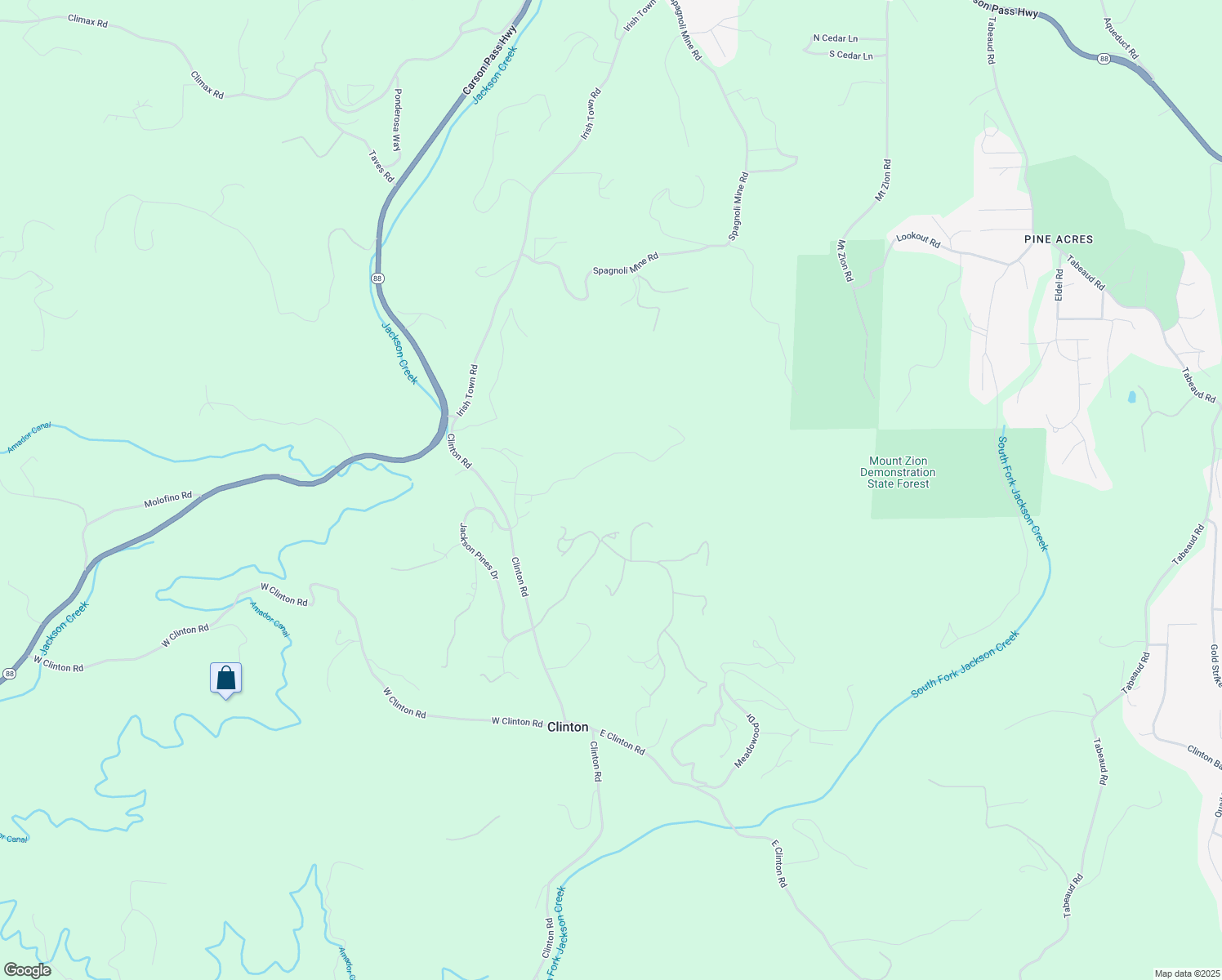 map of restaurants, bars, coffee shops, grocery stores, and more near 12400 Mierkey Road in Jackson