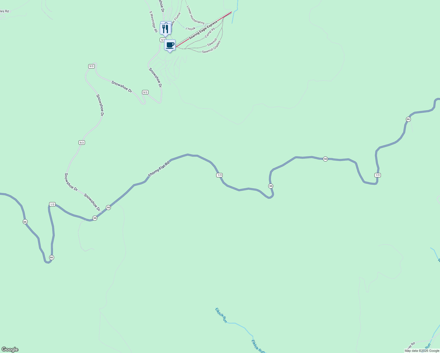 map of restaurants, bars, coffee shops, grocery stores, and more near 6243 Cass Road in Cass