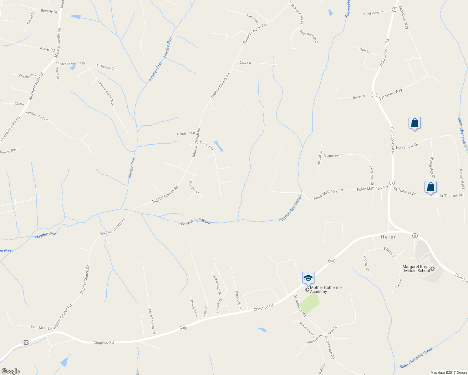map of restaurants, bars, coffee shops, grocery stores, and more near 38531 Deadwood Ct in Mechanicsville