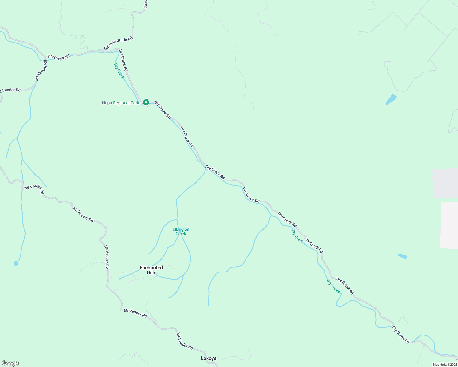 map of restaurants, bars, coffee shops, grocery stores, and more near 5685 Dry Creek Road in Napa