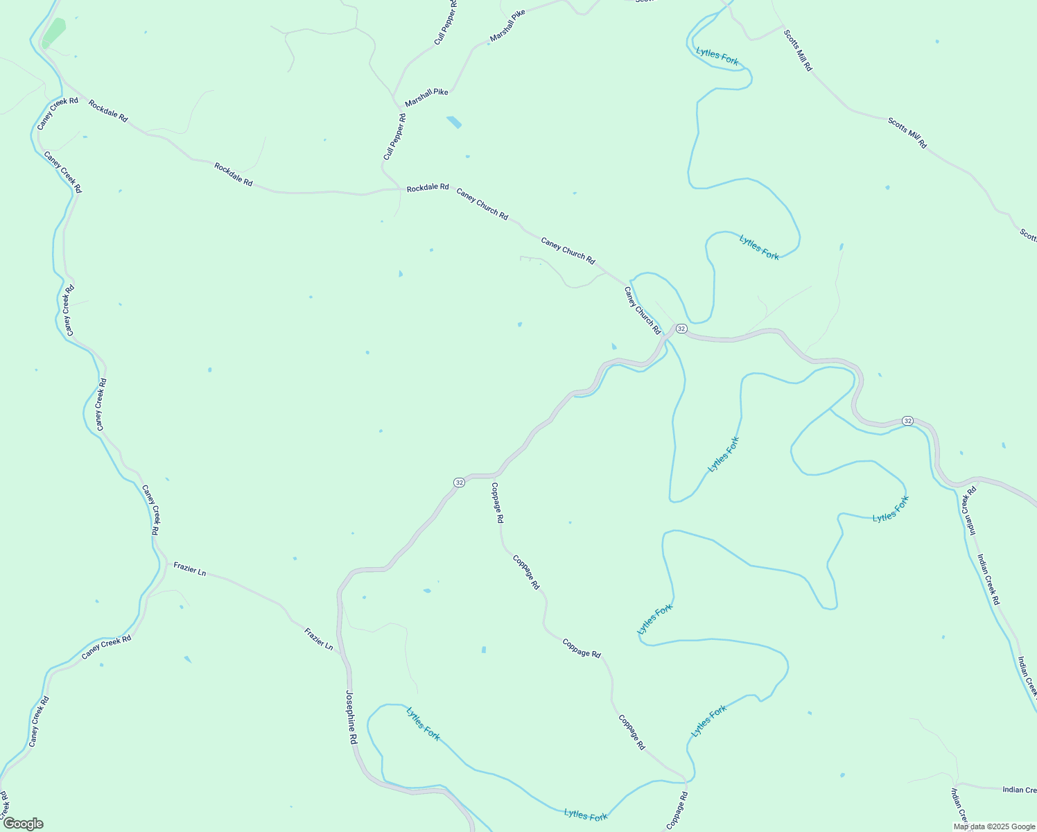 map of restaurants, bars, coffee shops, grocery stores, and more near 2396 Josephine Road in Stamping Ground