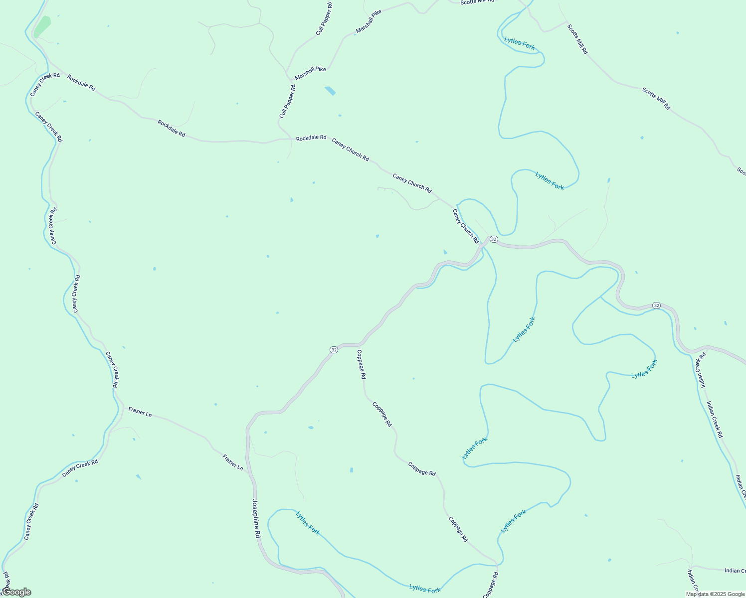 map of restaurants, bars, coffee shops, grocery stores, and more near 2396 Josephine Road in Stamping Ground