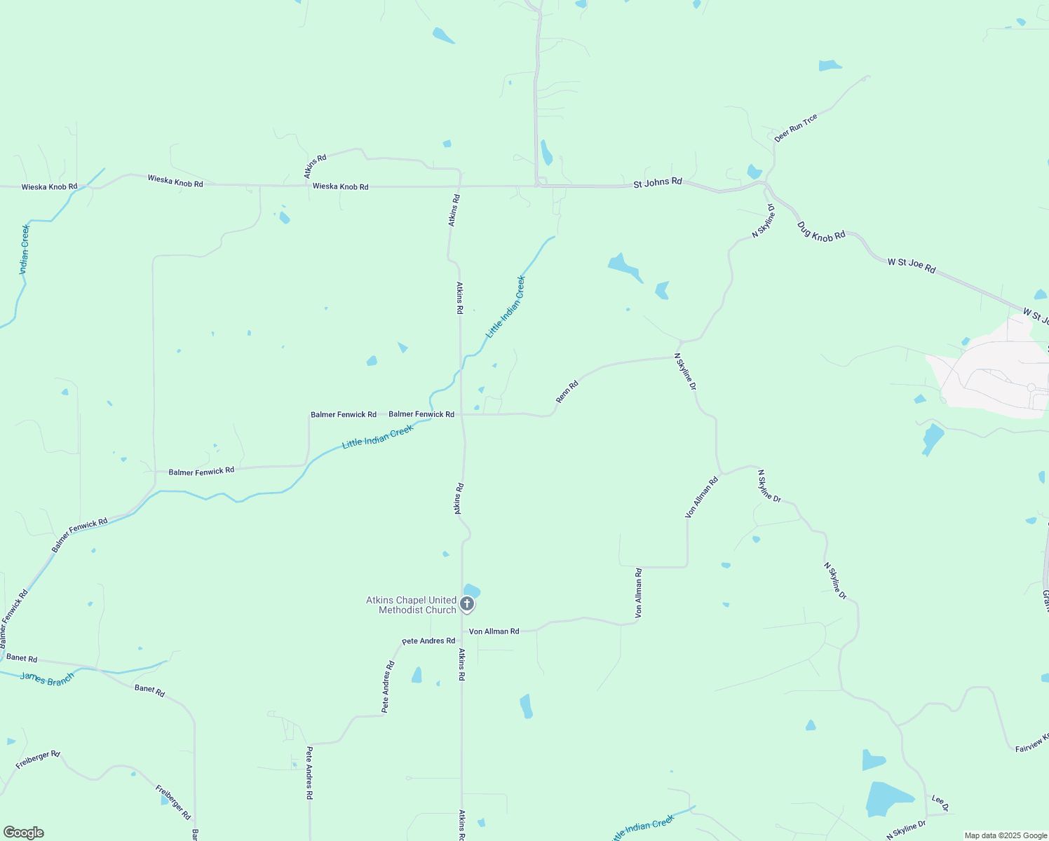 map of restaurants, bars, coffee shops, grocery stores, and more near 1781 Renn Road in Floyds Knobs