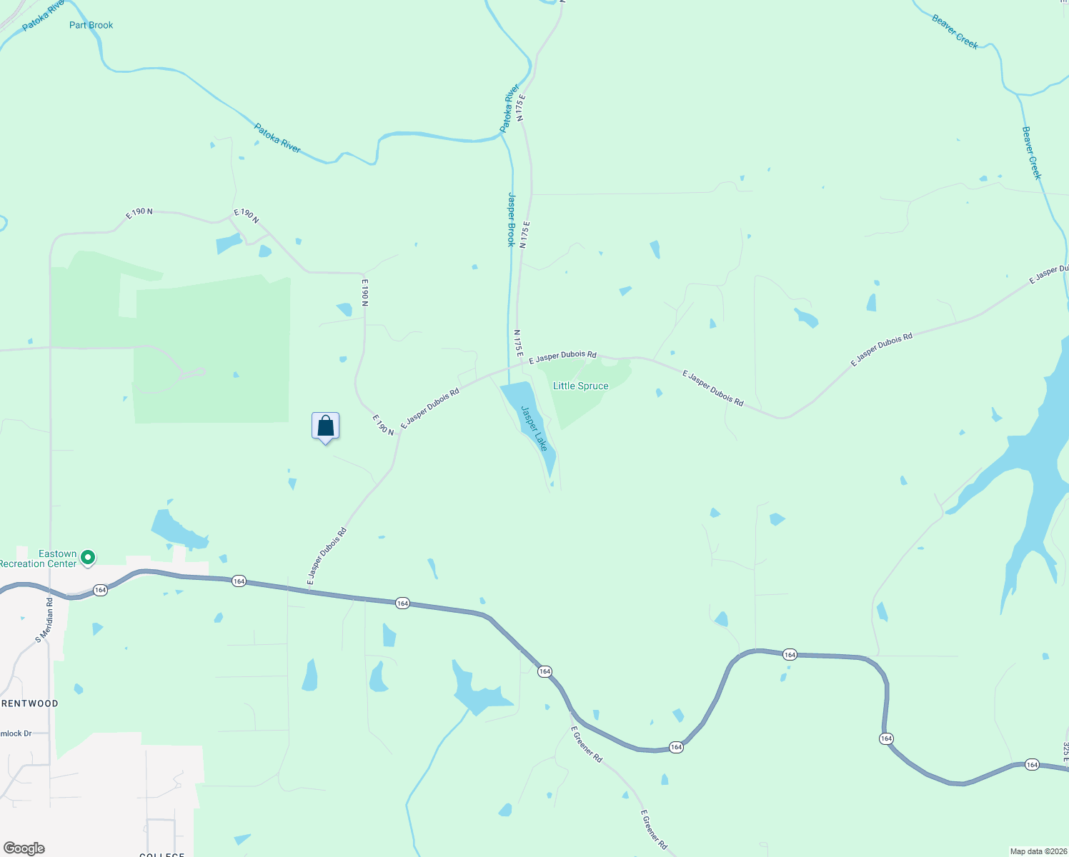 map of restaurants, bars, coffee shops, grocery stores, and more near 1274 North 175 East in Jasper