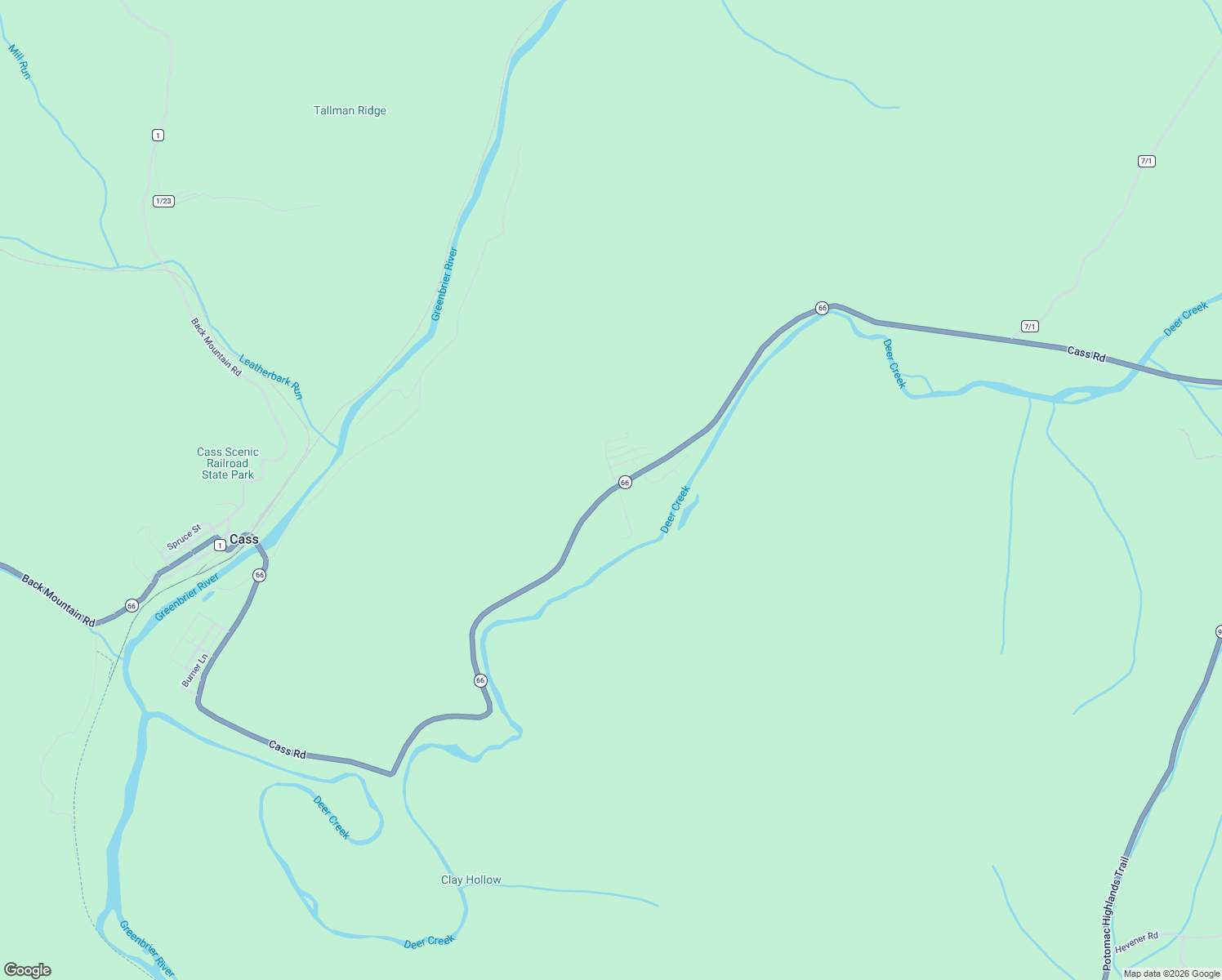 map of restaurants, bars, coffee shops, grocery stores, and more near Cass Road in Cass