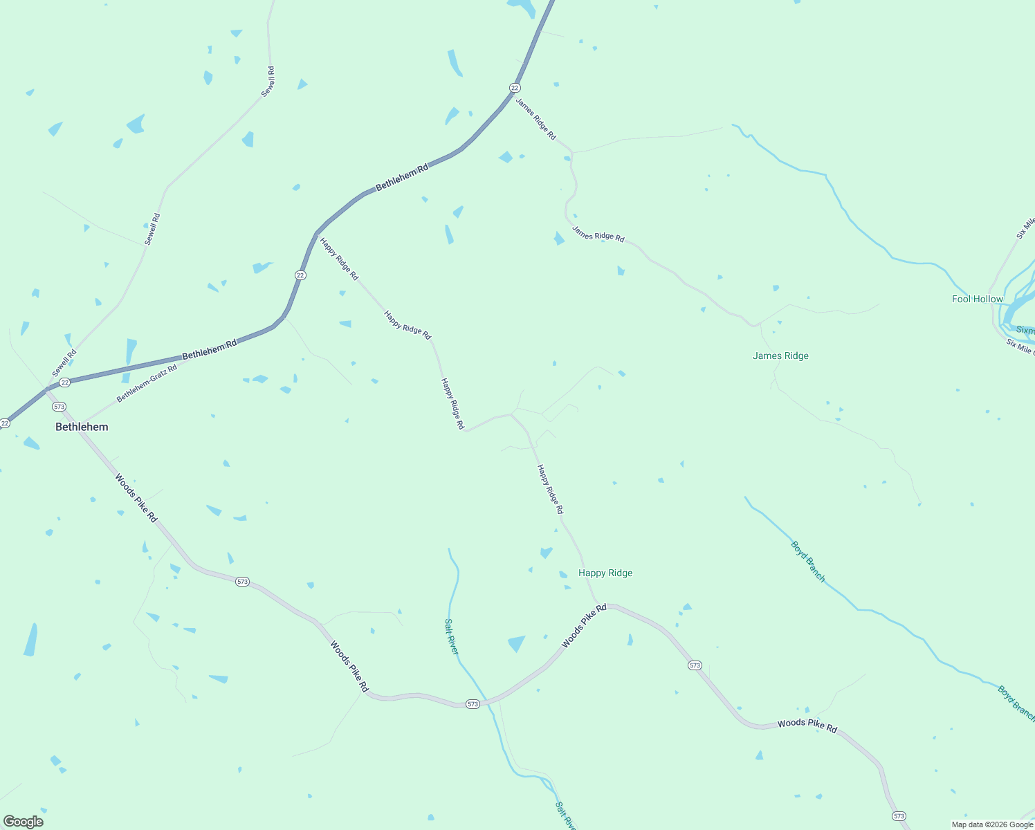 map of restaurants, bars, coffee shops, grocery stores, and more near 138 Happy Ridge Spurr in Pleasureville