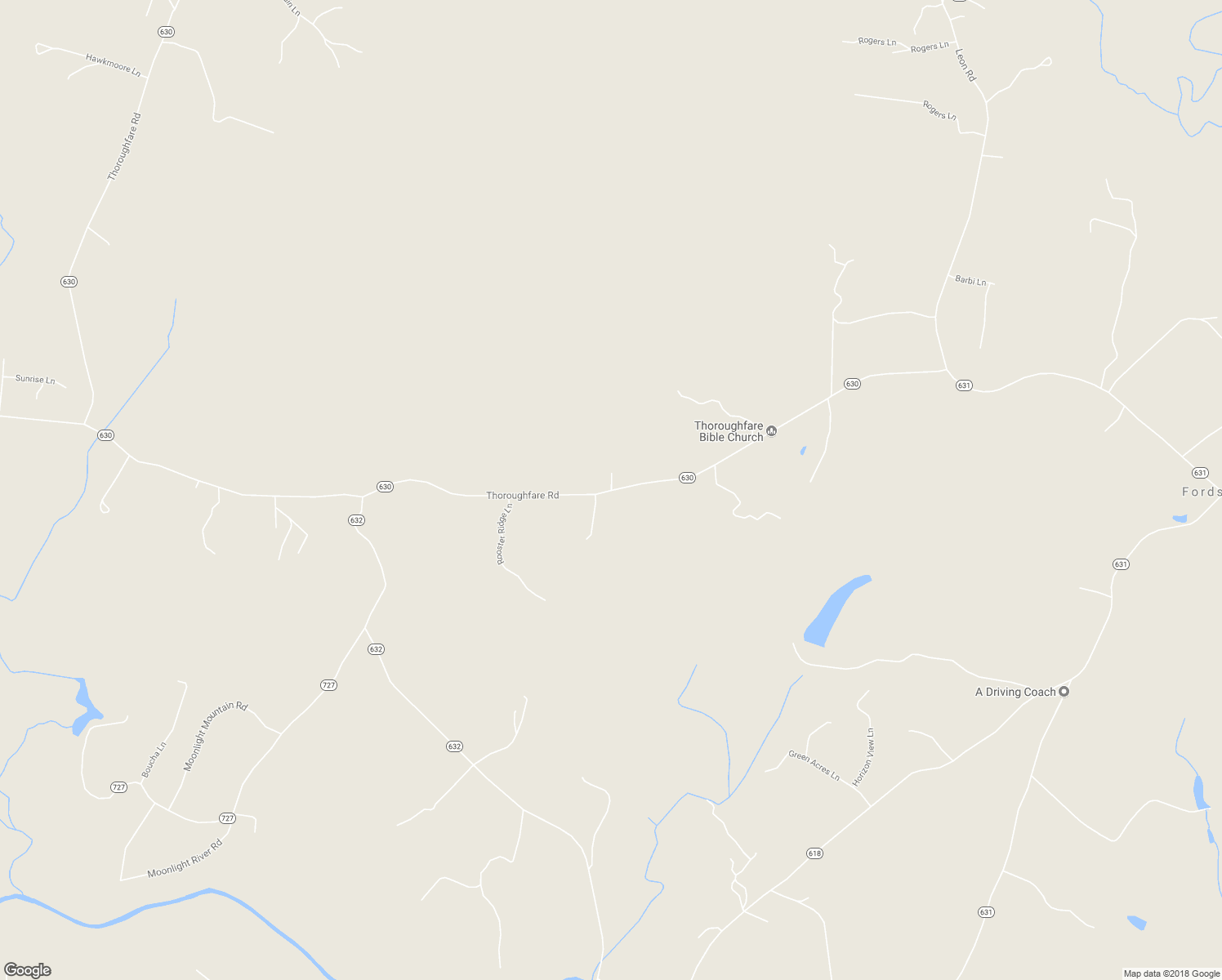 map of restaurants, bars, coffee shops, grocery stores, and more near 3309 Thoroughfare Road in Culpeper