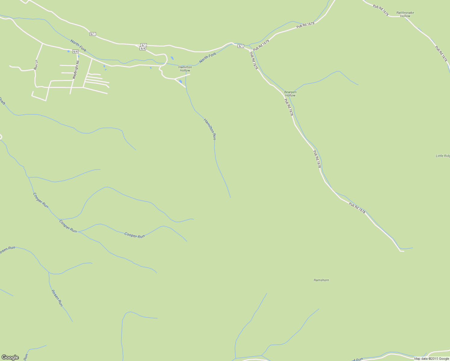 map of restaurants, bars, coffee shops, grocery stores, and more near Pub Road 1678 in Pocahontas