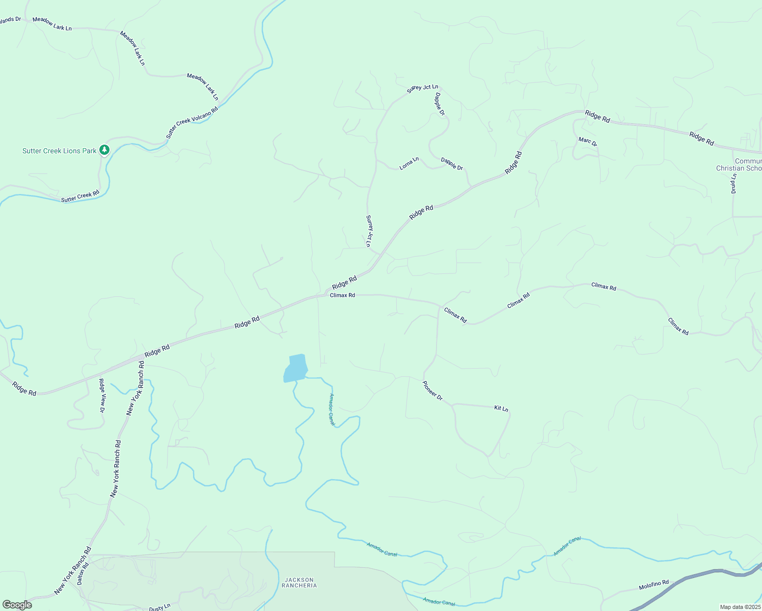 map of restaurants, bars, coffee shops, grocery stores, and more near 16885 Climax Road in Jackson