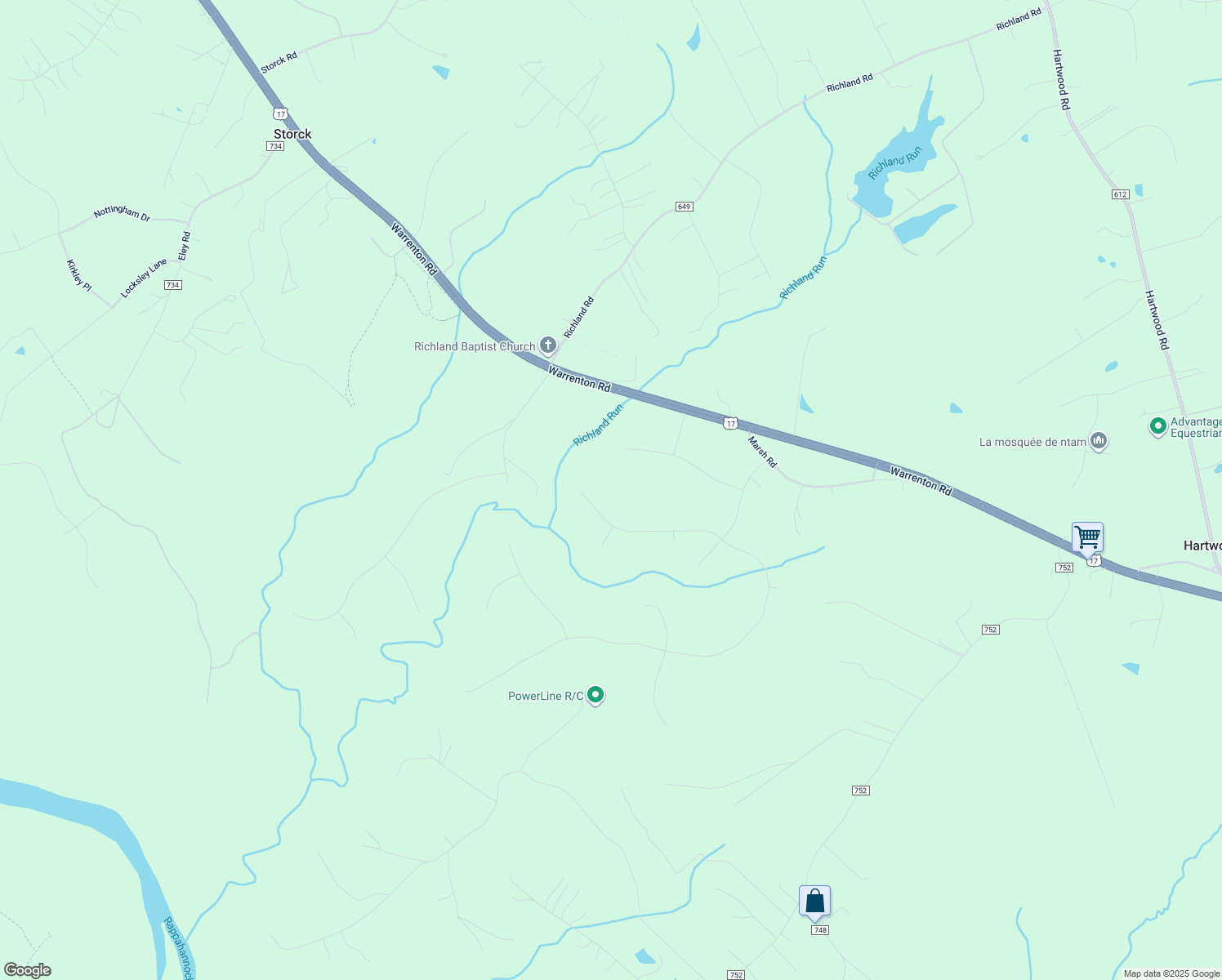 map of restaurants, bars, coffee shops, grocery stores, and more near 106 Avocet Way in Fredericksburg