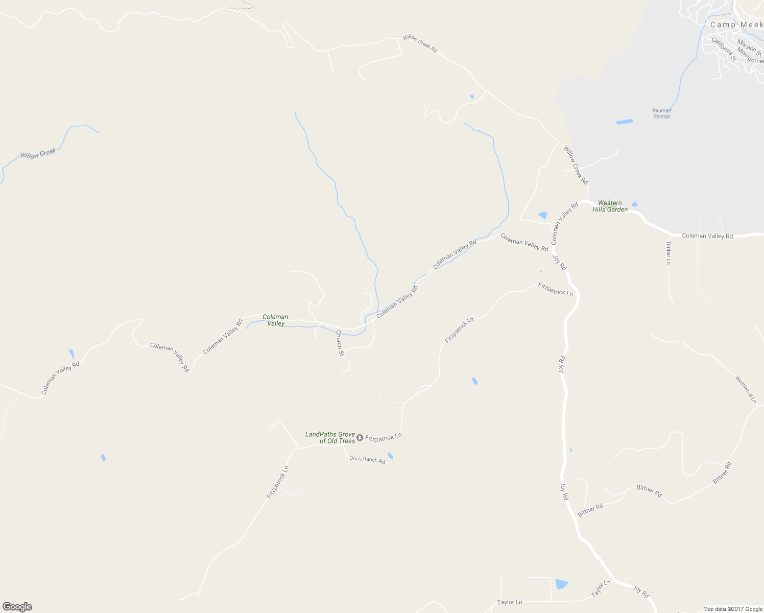 map of restaurants, bars, coffee shops, grocery stores, and more near 17904 Coleman Valley Road in Occidental
