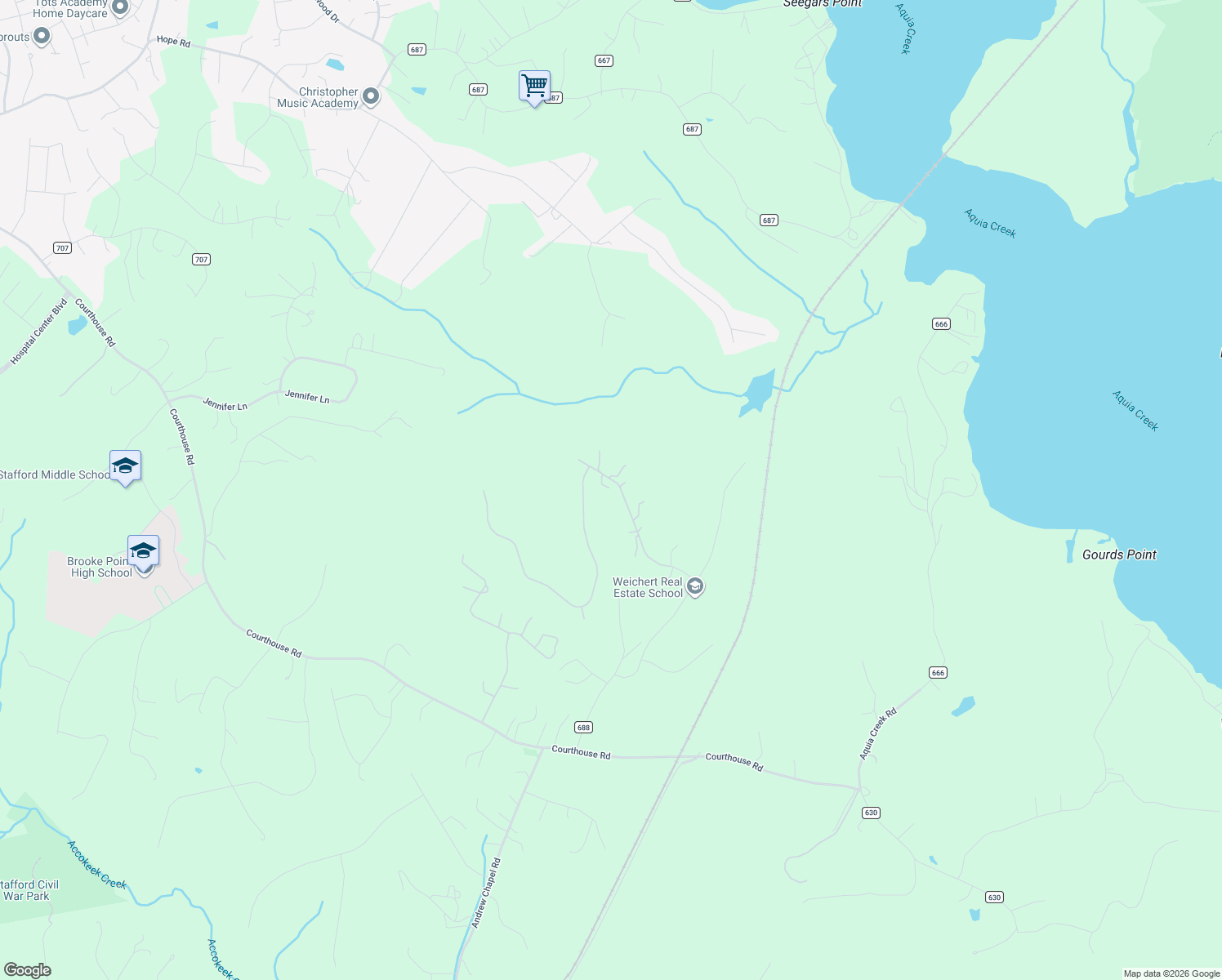map of restaurants, bars, coffee shops, grocery stores, and more near 73 Dons Way in Stafford