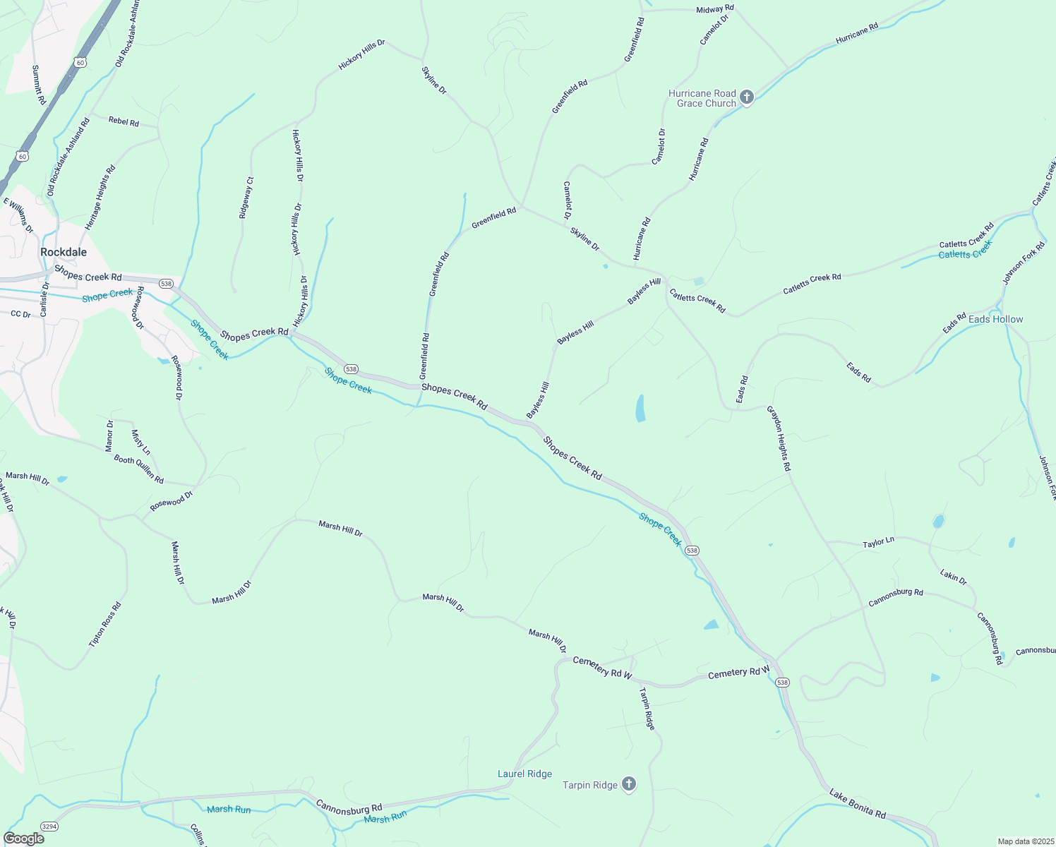 map of restaurants, bars, coffee shops, grocery stores, and more near 3098 Shopes Creek Road in Catlettsburg