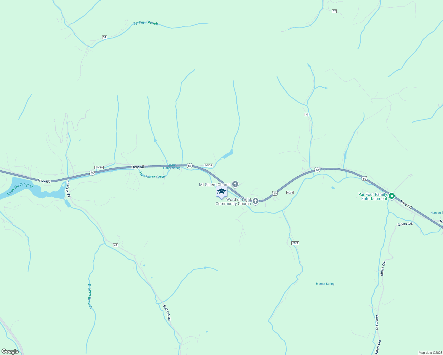 map of restaurants, bars, coffee shops, grocery stores, and more near 4541 U.S. 60 in Hurricane