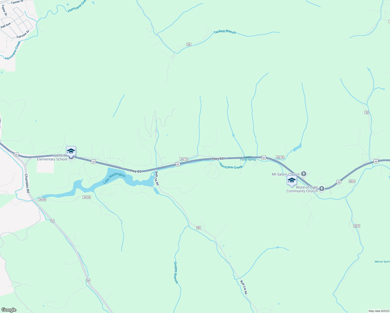 map of restaurants, bars, coffee shops, grocery stores, and more near 338 County Route 60/19 in Hurricane