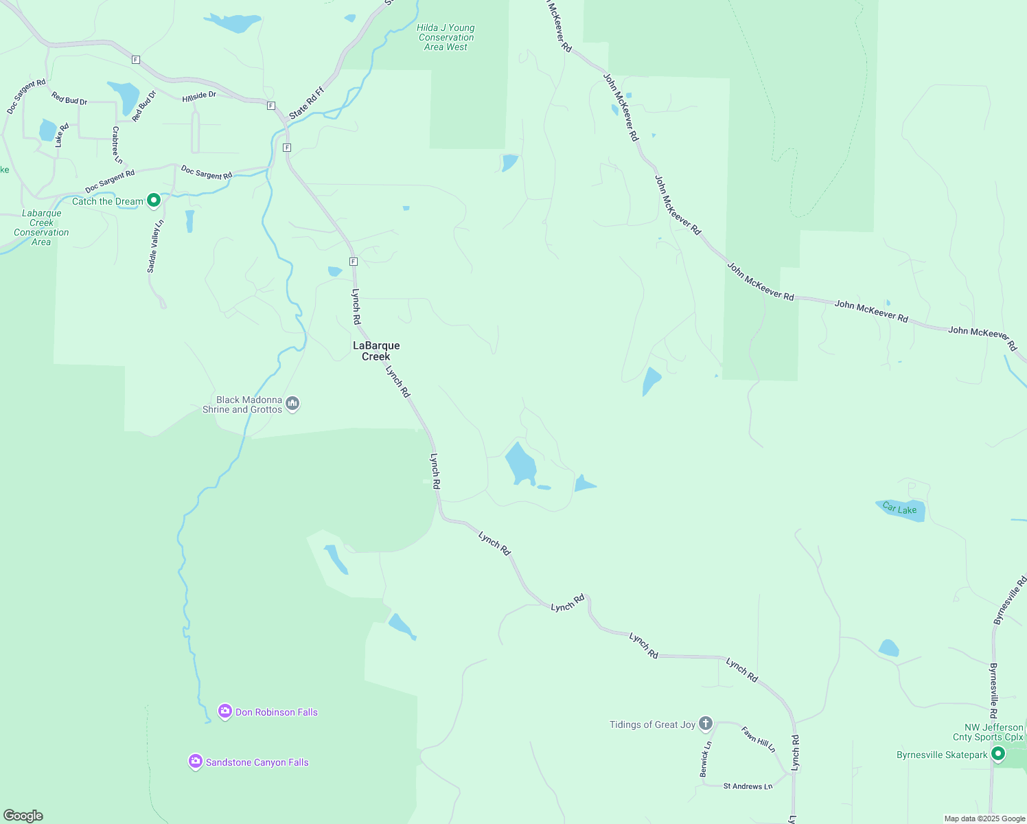 map of restaurants, bars, coffee shops, grocery stores, and more near 109 Nature Wood Tr in House Springs