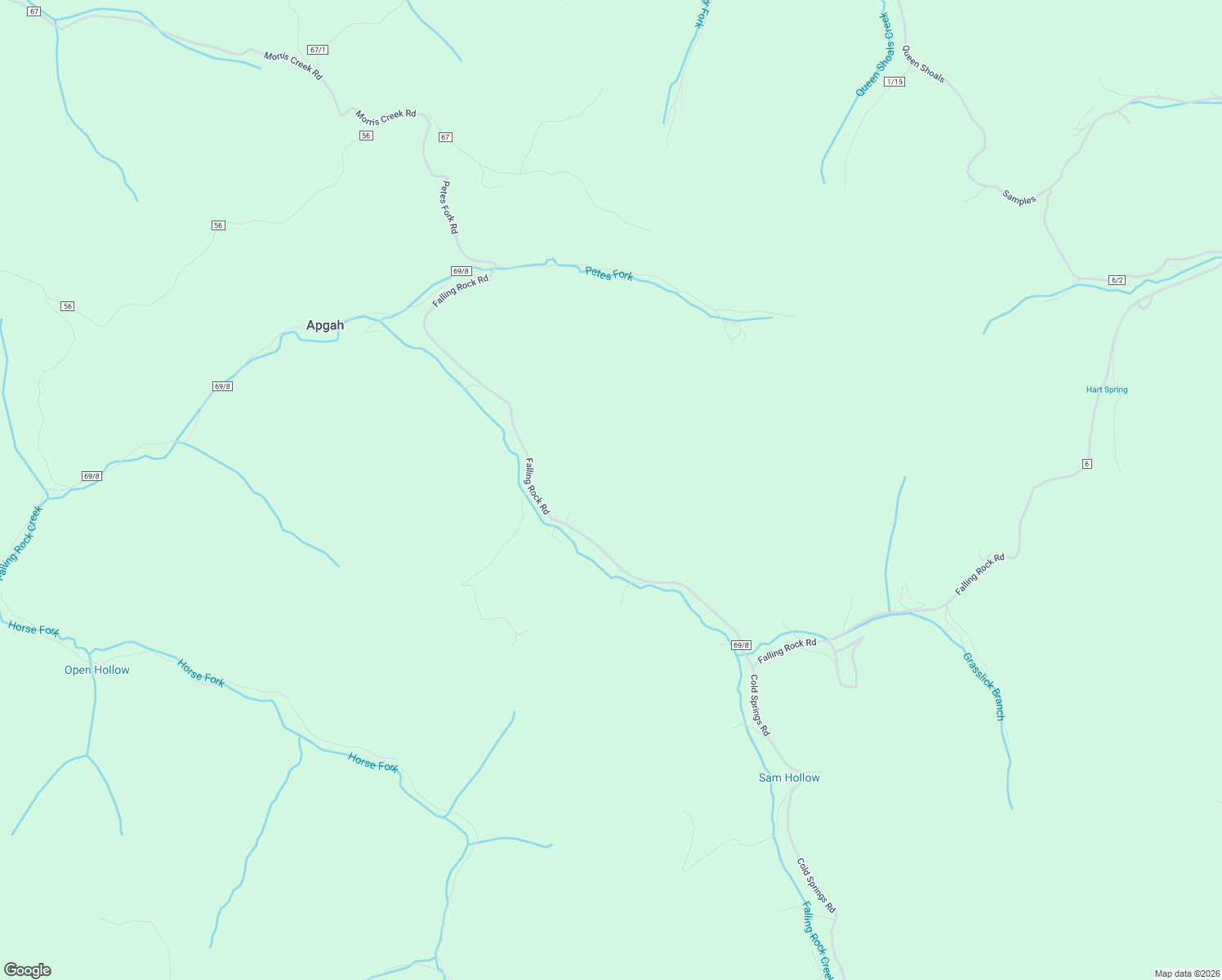 map of restaurants, bars, coffee shops, grocery stores, and more near 24-30 Falling Rock Road in Clendenin