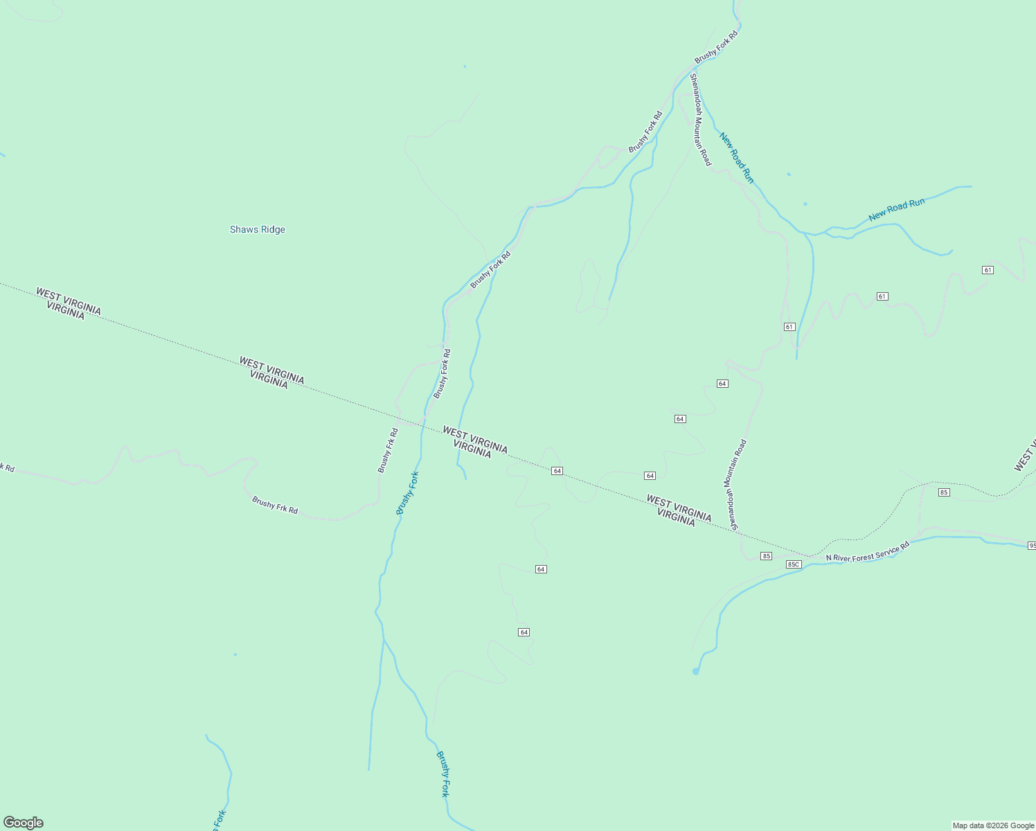 map of restaurants, bars, coffee shops, grocery stores, and more near Forest Road 64 in West Augusta