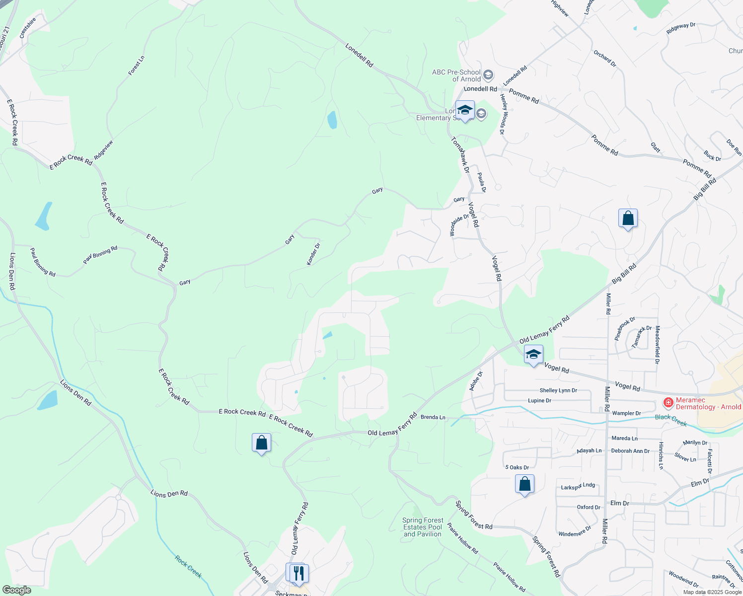 map of restaurants, bars, coffee shops, grocery stores, and more near 4871 Sierra View Place in Imperial