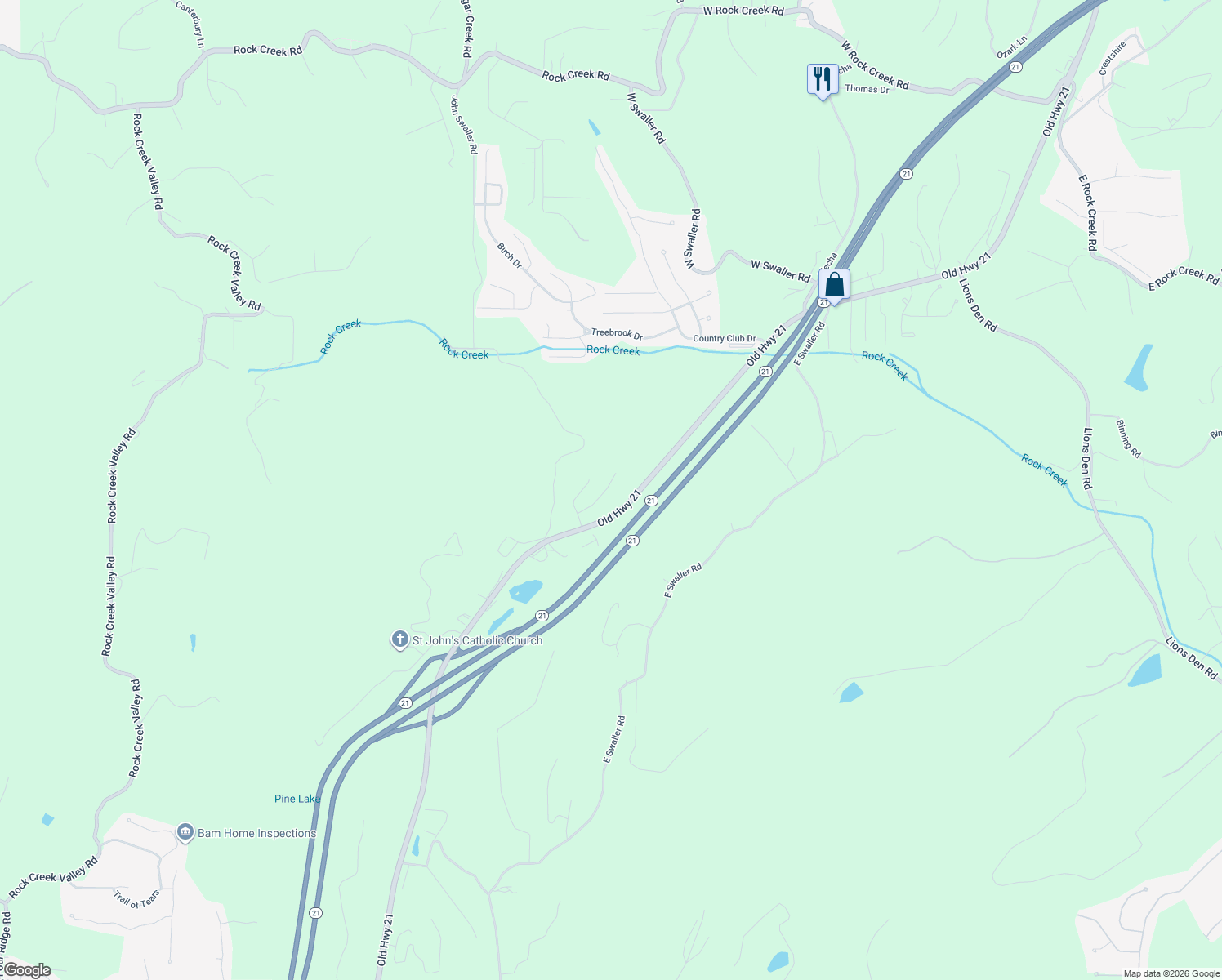 map of restaurants, bars, coffee shops, grocery stores, and more near 4315 Clearbrook Lane in Antonia