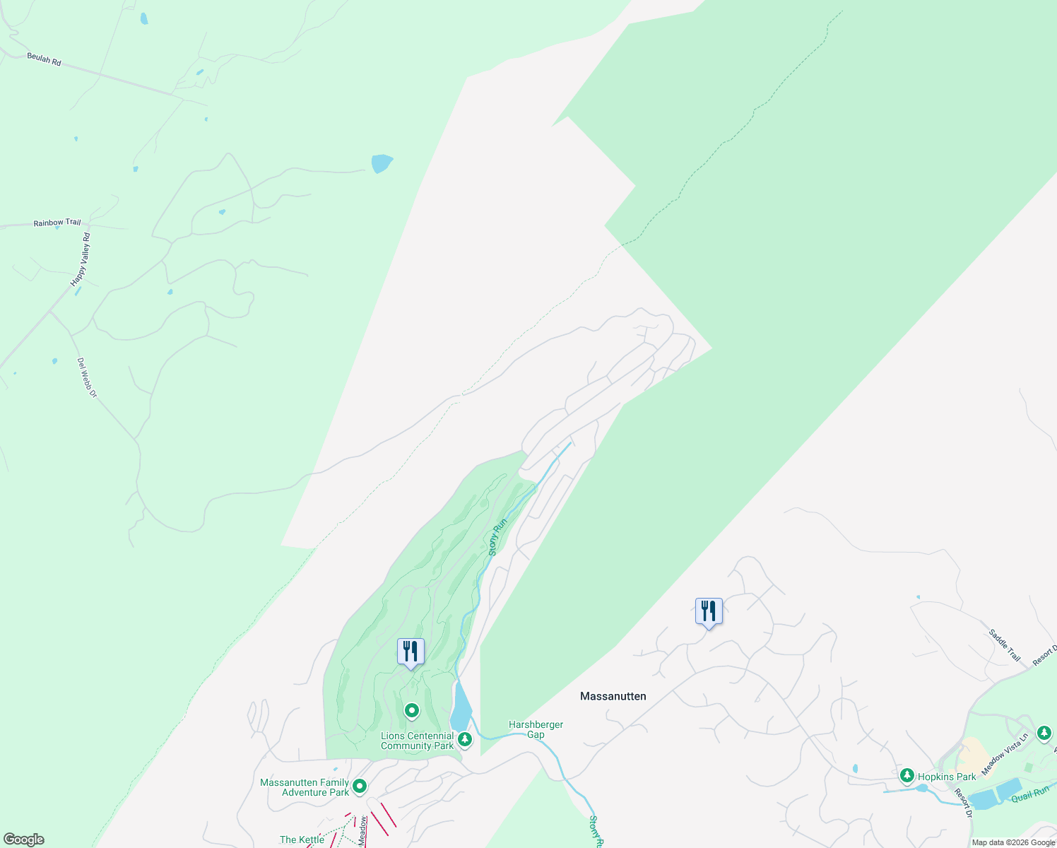 map of restaurants, bars, coffee shops, grocery stores, and more near 240 Turkey Dr in McGaheysville