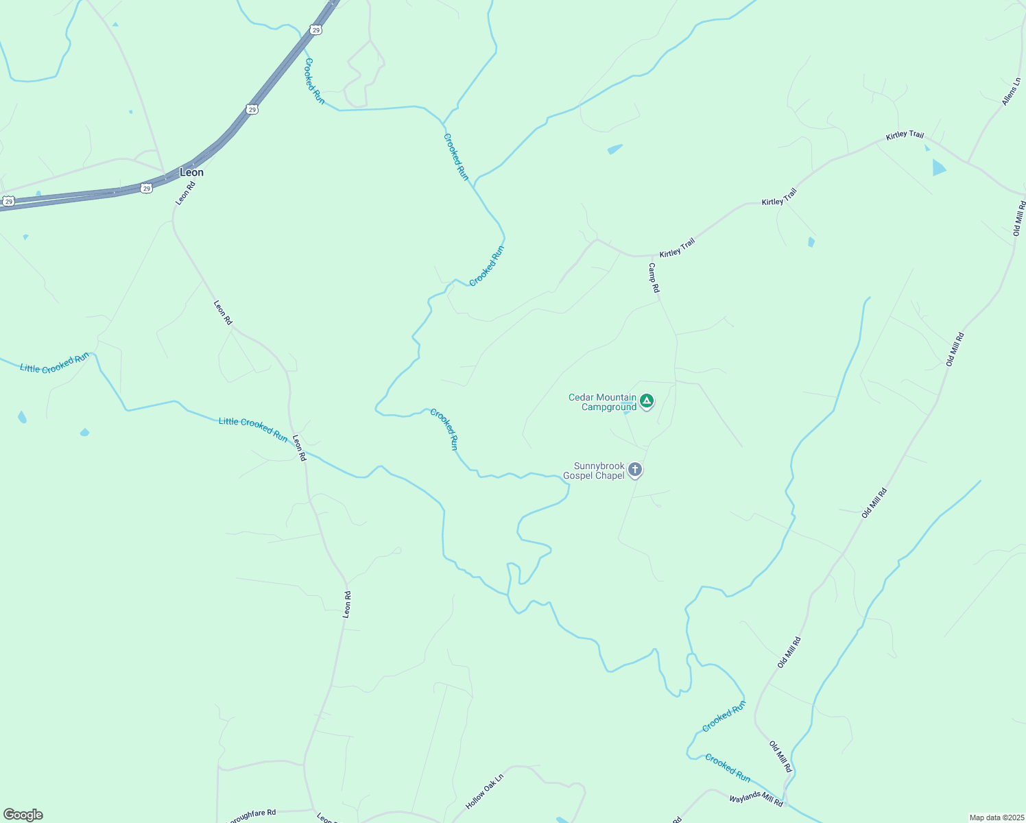 map of restaurants, bars, coffee shops, grocery stores, and more near 20254 Crooked Run Road in Culpeper