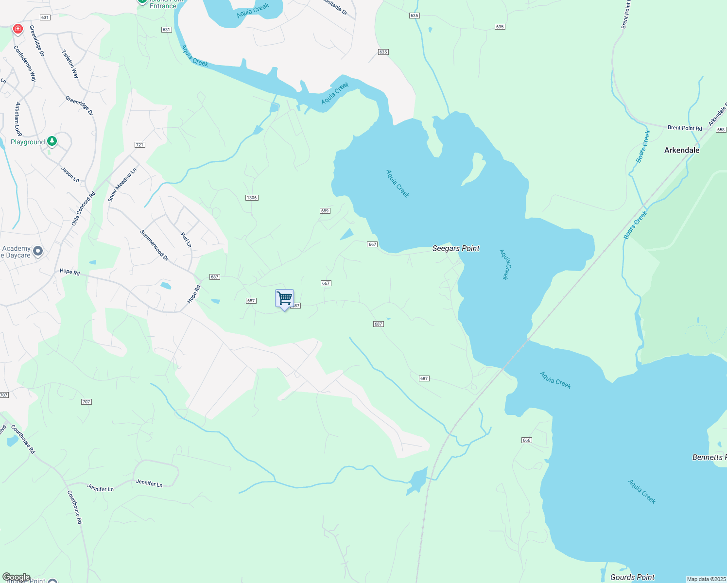 map of restaurants, bars, coffee shops, grocery stores, and more near 2 Bowling Court in Stafford