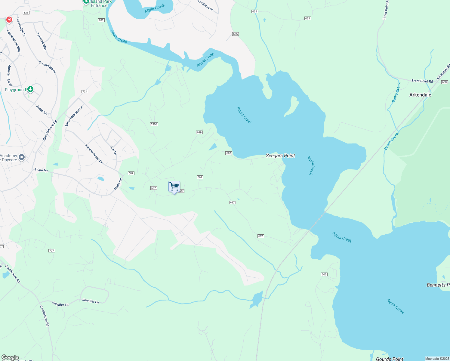 map of restaurants, bars, coffee shops, grocery stores, and more near 2 Bowling Court in Stafford