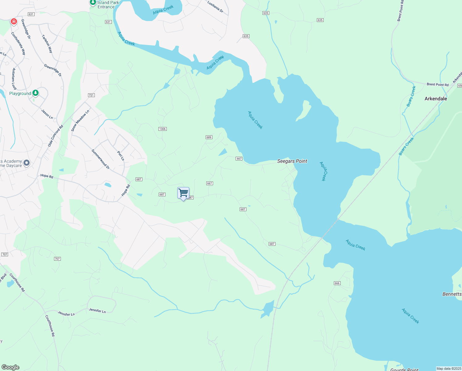 map of restaurants, bars, coffee shops, grocery stores, and more near 3 Bowling Court in Stafford