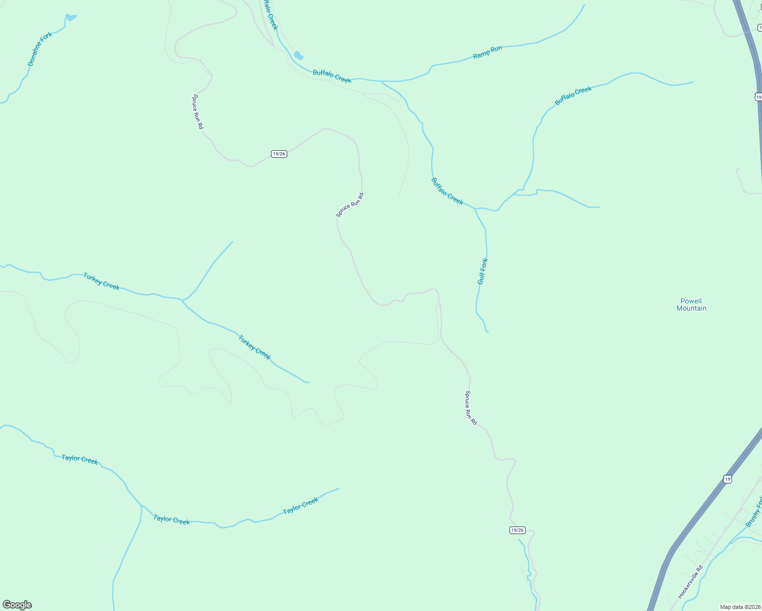 map of restaurants, bars, coffee shops, grocery stores, and more near Spruce Run Road in Summersville