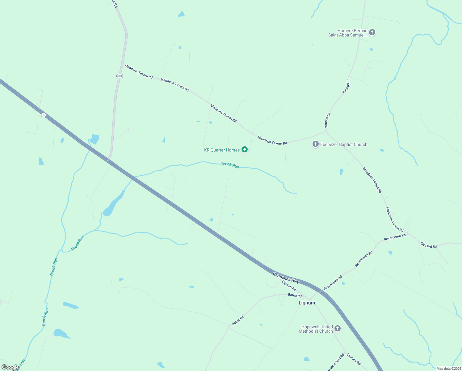 map of restaurants, bars, coffee shops, grocery stores, and more near 20005 Ellis Road in Lignum