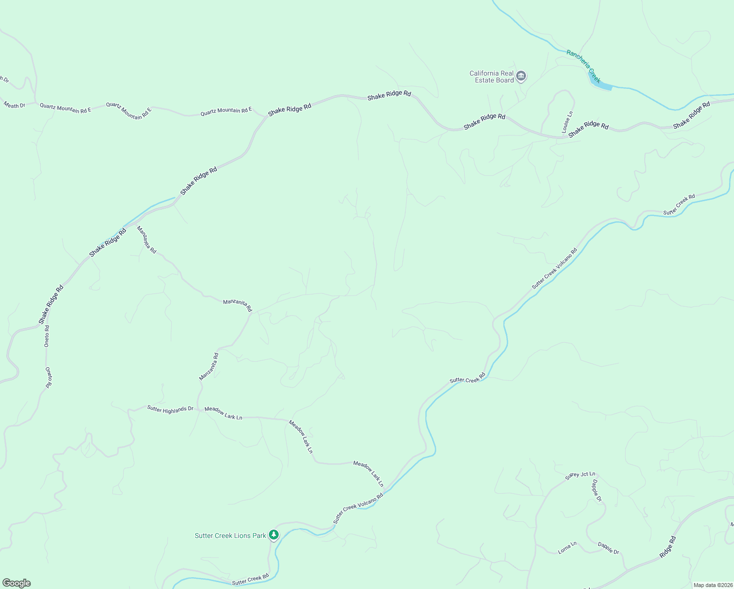 map of restaurants, bars, coffee shops, grocery stores, and more near 15251 Highview Way in Sutter Creek
