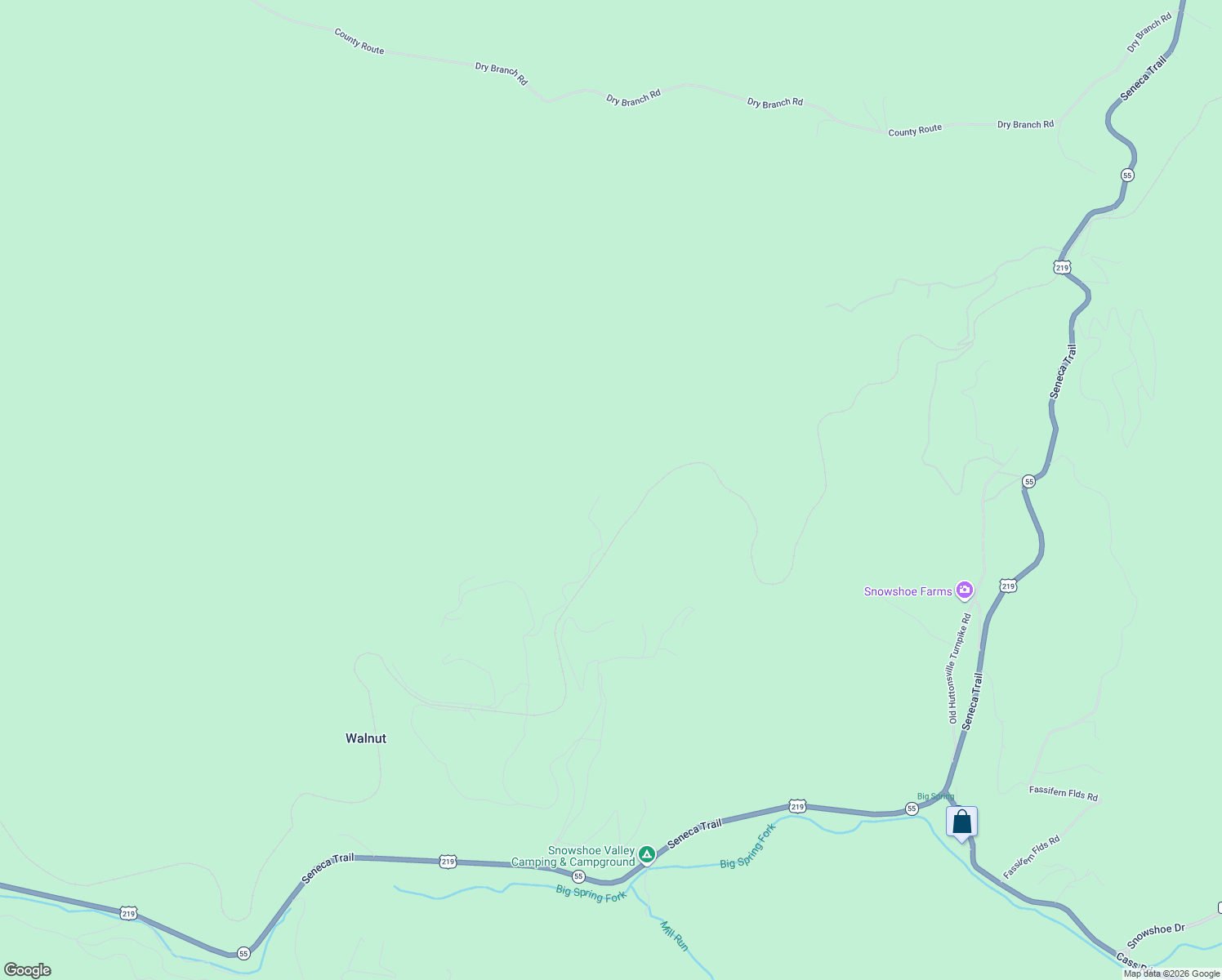 map of restaurants, bars, coffee shops, grocery stores, and more near 515 Cherry Grove Road in Slaty Fork