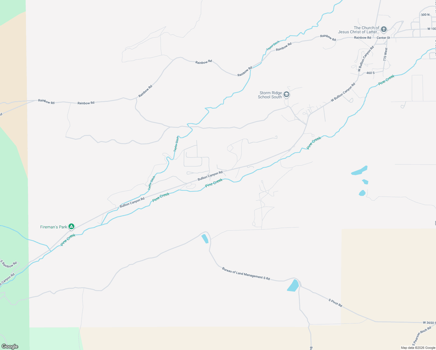 map of restaurants, bars, coffee shops, grocery stores, and more near Bullion Circle in Marysvale