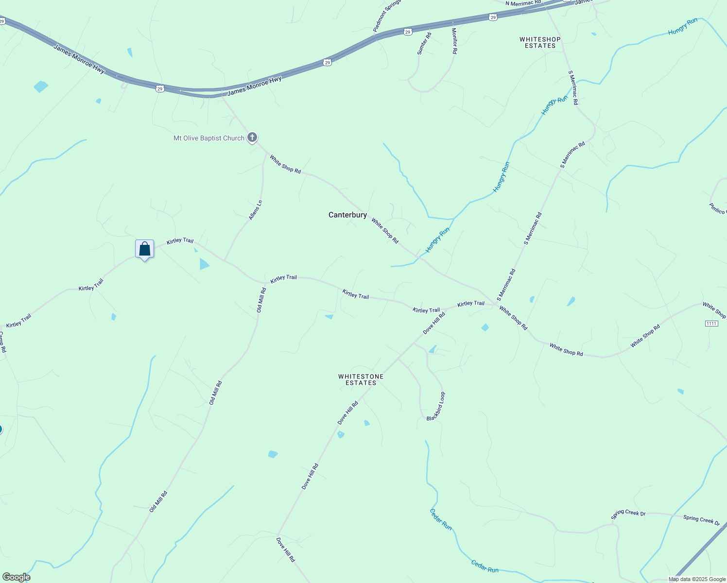map of restaurants, bars, coffee shops, grocery stores, and more near 19301 Mabel Court in Culpeper