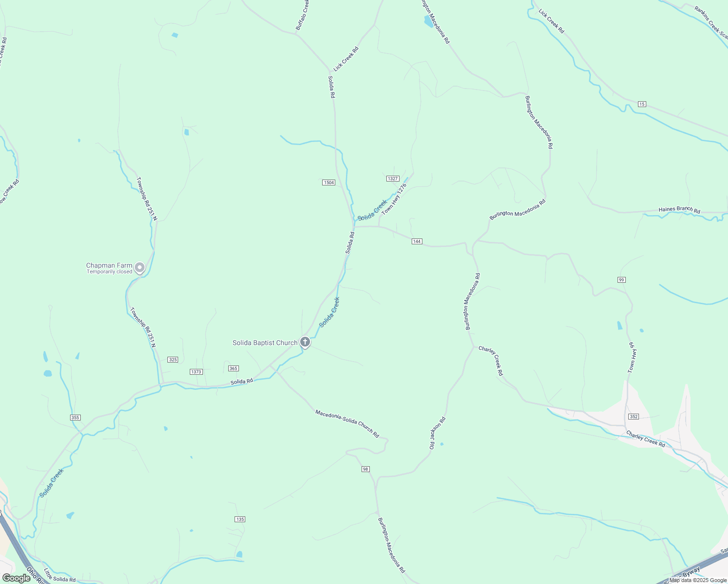 map of restaurants, bars, coffee shops, grocery stores, and more near 2-198 Pvt Drive 2396 in South Point