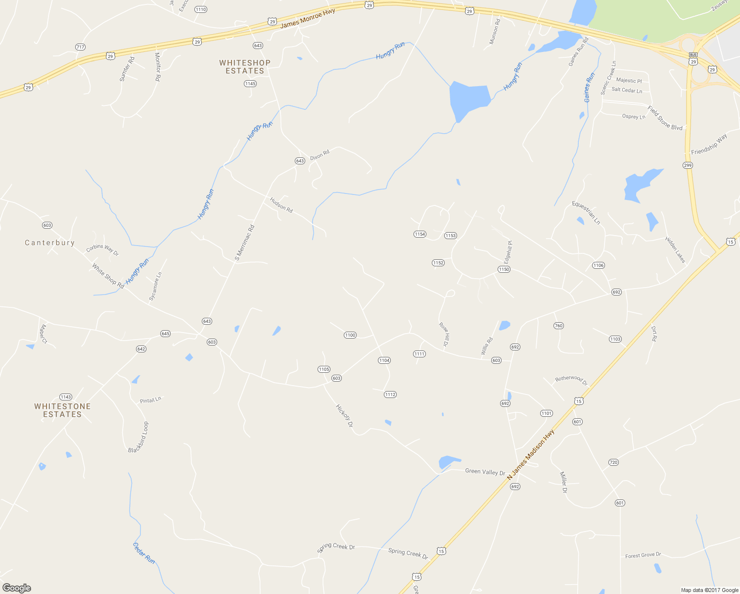 map of restaurants, bars, coffee shops, grocery stores, and more near 19267 Rolling Hills Drive in Culpeper
