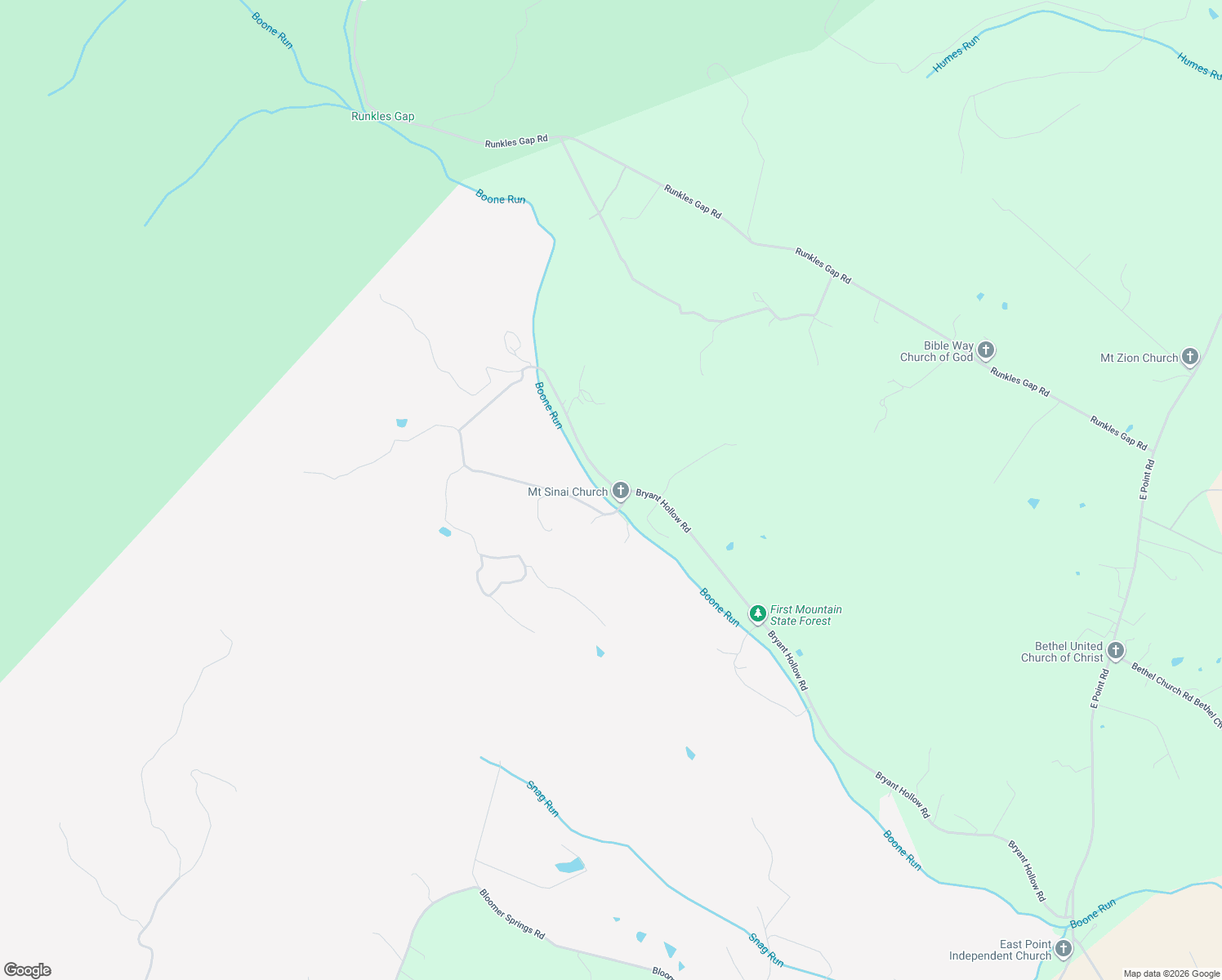 map of restaurants, bars, coffee shops, grocery stores, and more near 5192 Bryant Hollow Road in Elkton