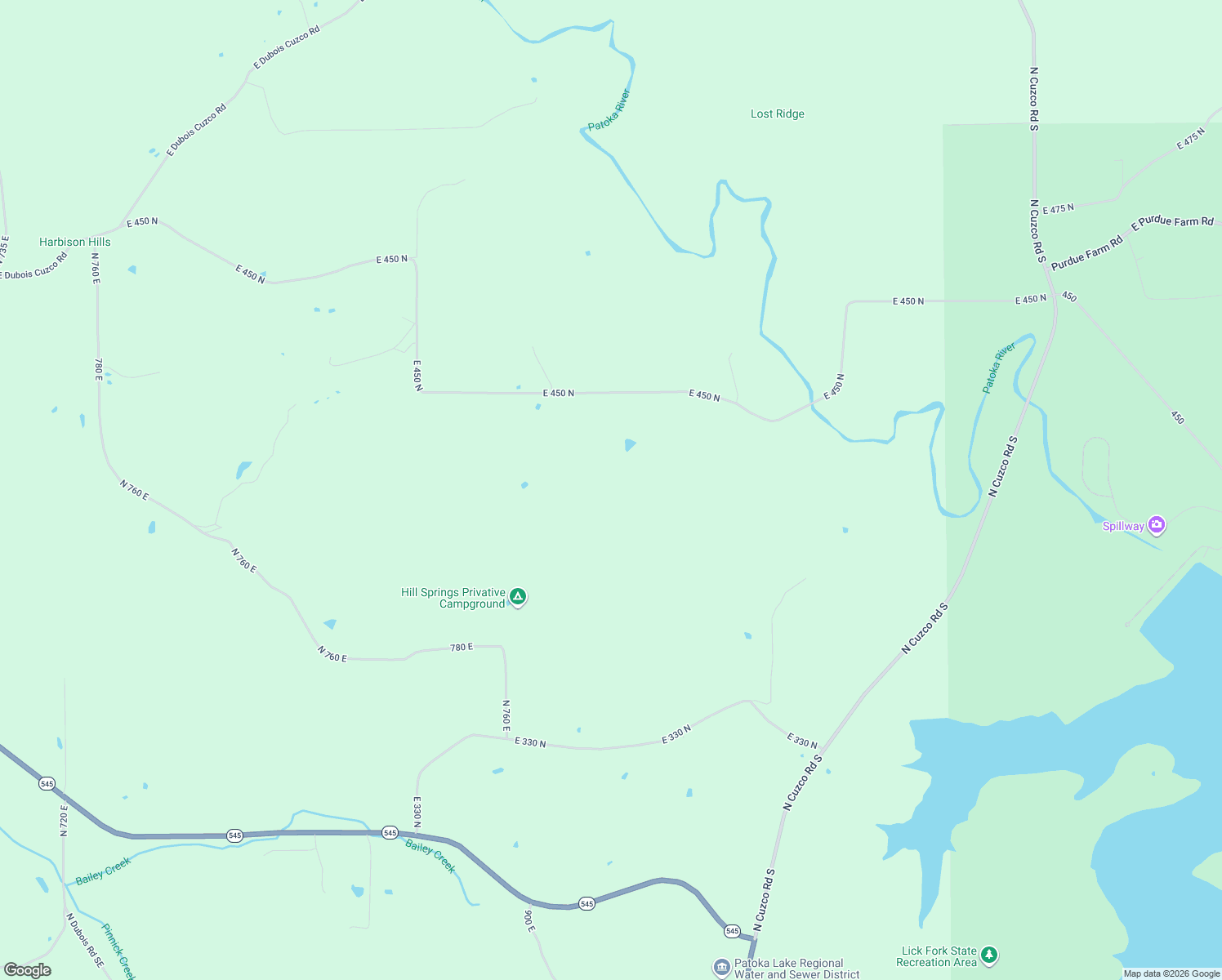 map of restaurants, bars, coffee shops, grocery stores, and more near 9010 East 450 North in Celestine
