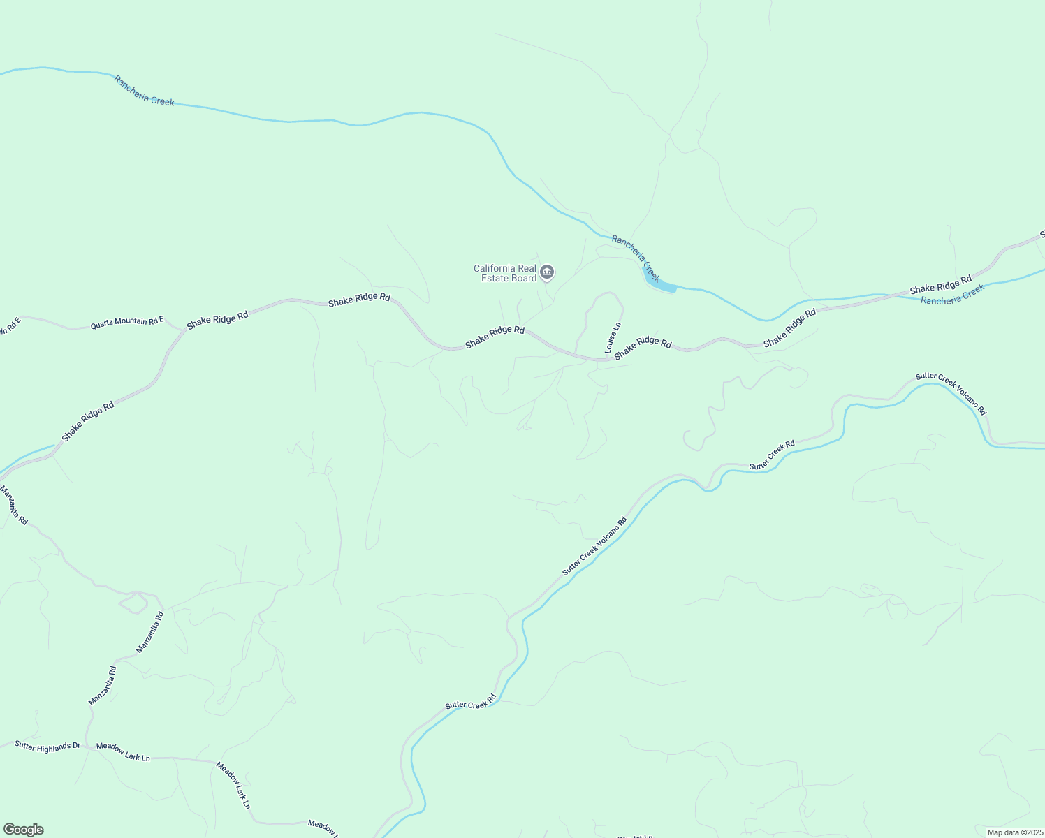 map of restaurants, bars, coffee shops, grocery stores, and more near 16850 Hummingbird Lane in Sutter Creek