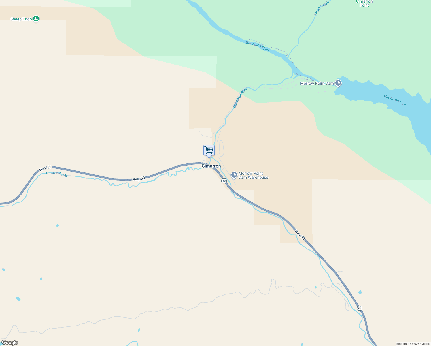 map of restaurants, bars, coffee shops, grocery stores, and more near in Cimarron