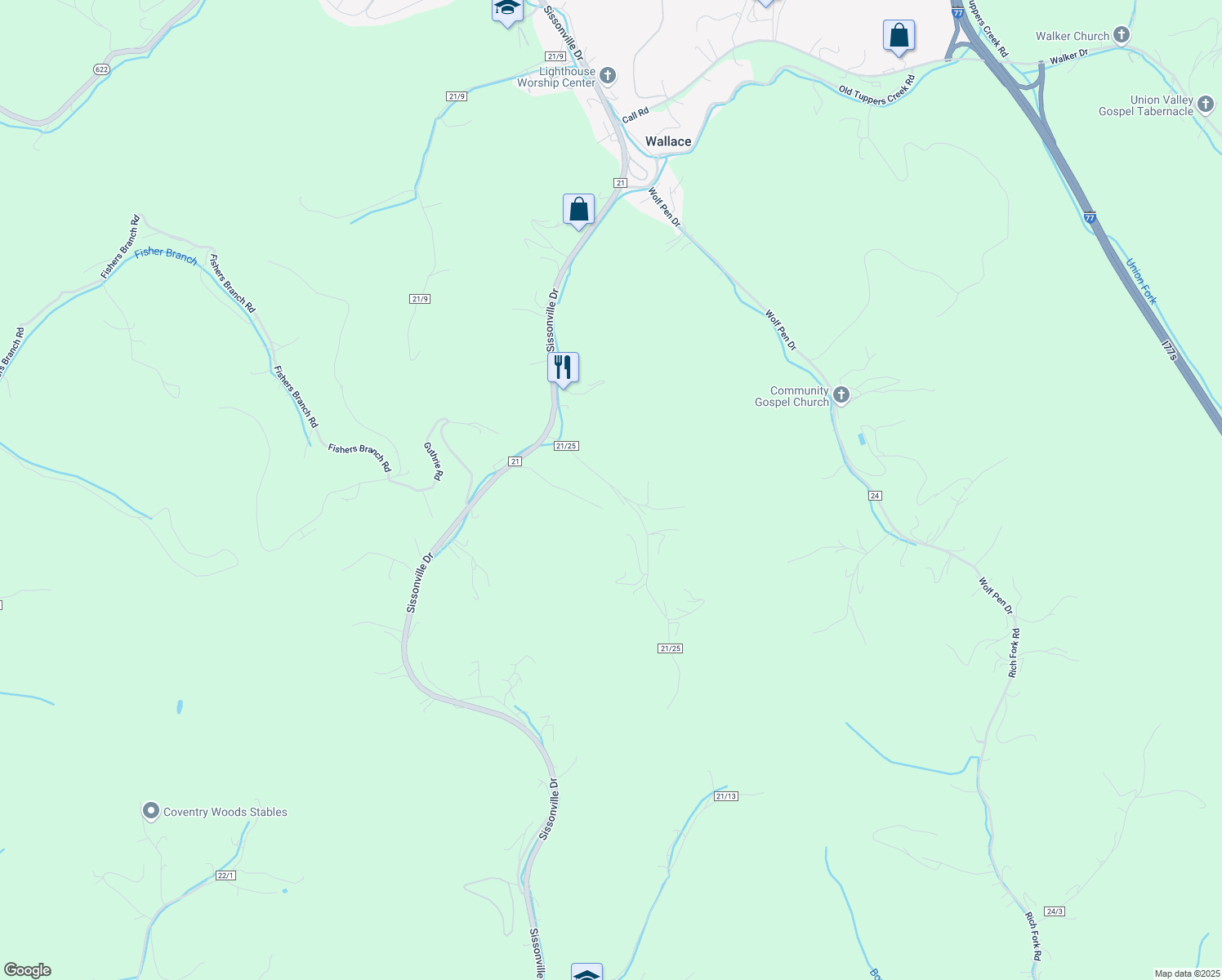 map of restaurants, bars, coffee shops, grocery stores, and more near 825 Honaker Dr in Charleston