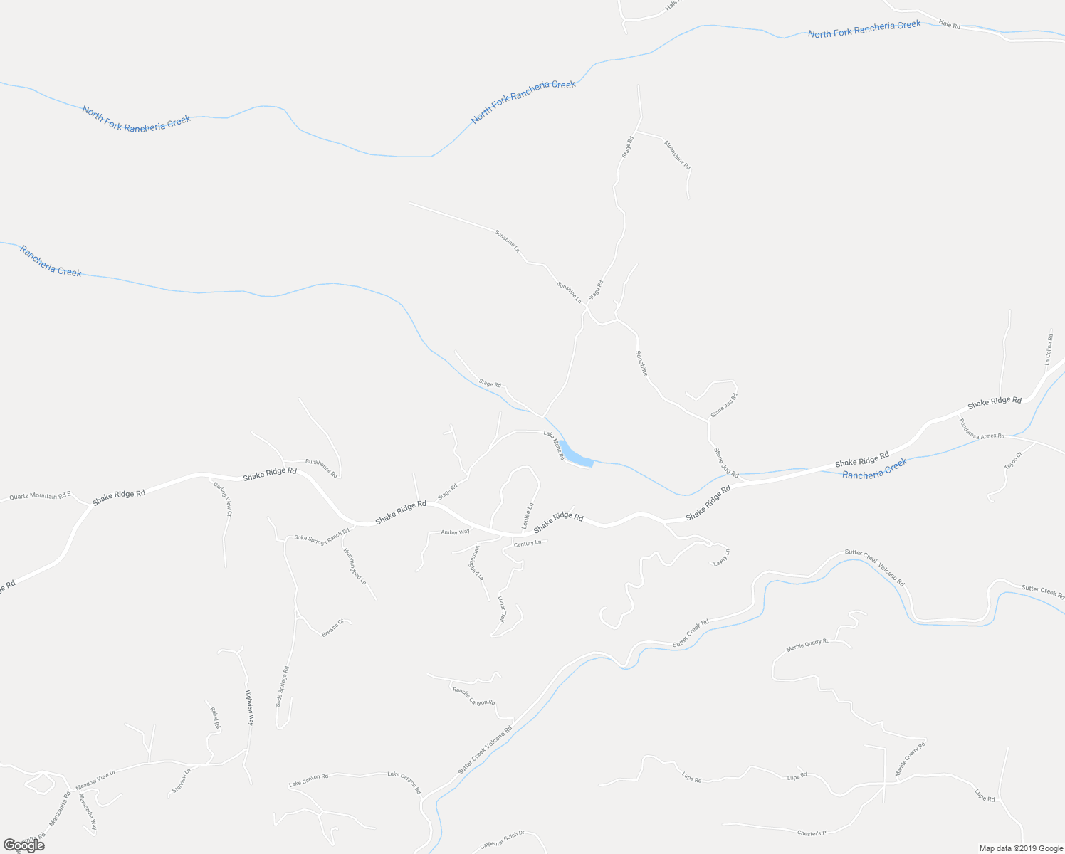 map of restaurants, bars, coffee shops, grocery stores, and more near 16950 Stage Road in Sutter Creek