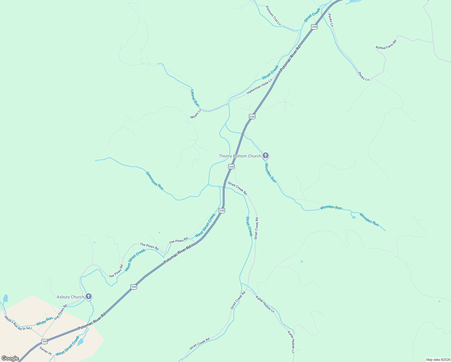 map of restaurants, bars, coffee shops, grocery stores, and more near Potomac River Road in Monterey
