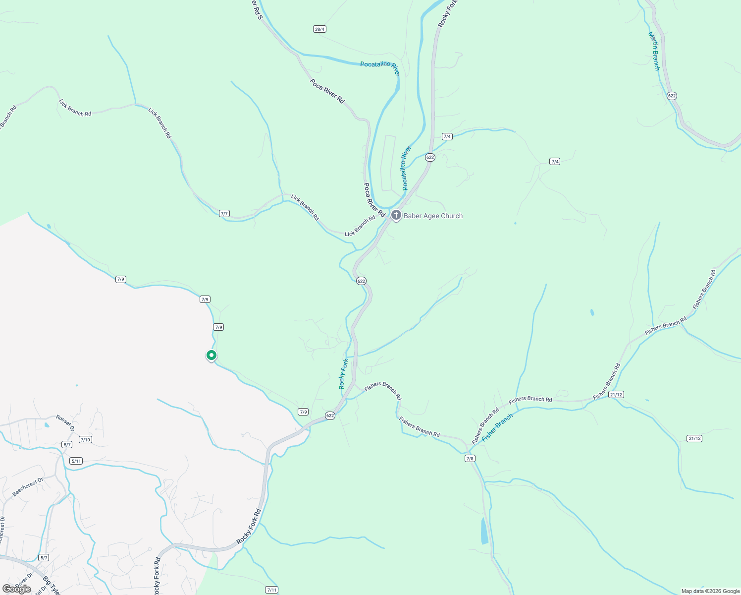 map of restaurants, bars, coffee shops, grocery stores, and more near West Virginia 622 in Charleston