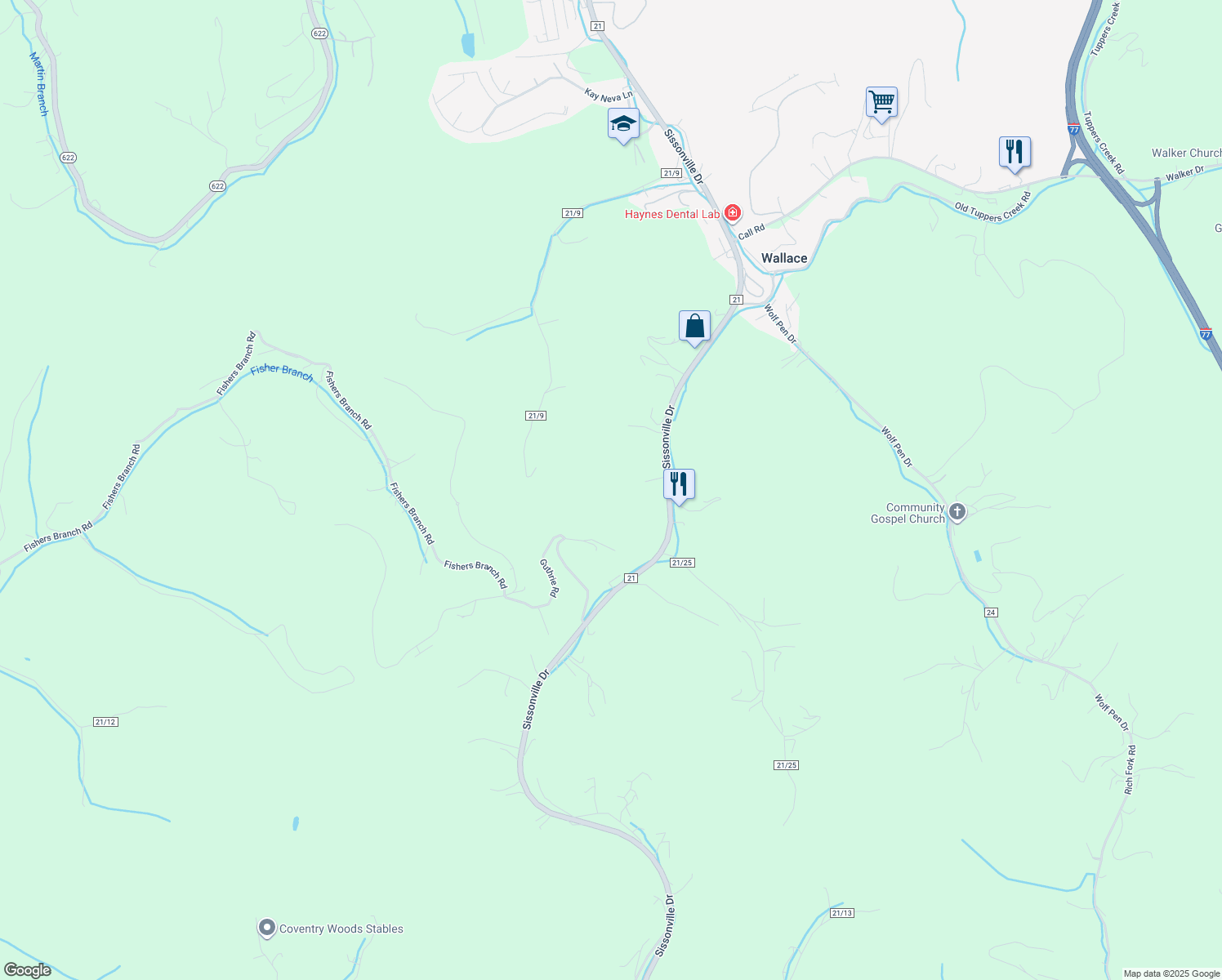 map of restaurants, bars, coffee shops, grocery stores, and more near in Charleston