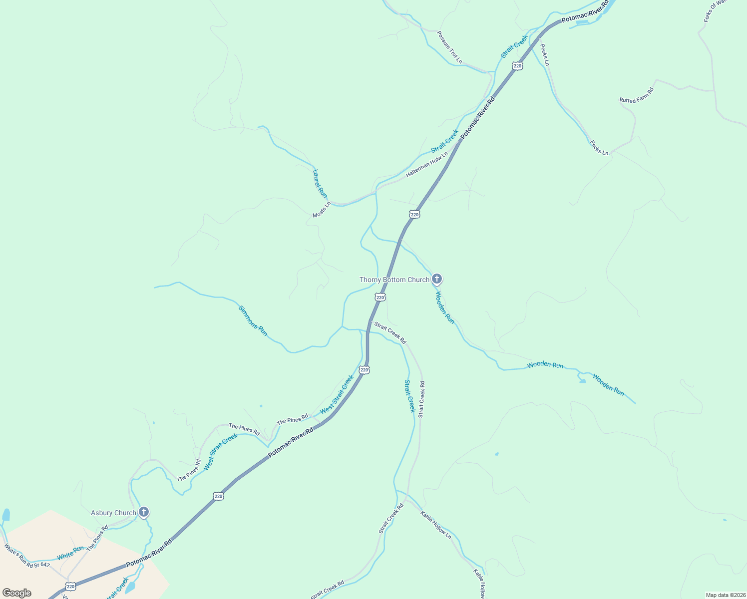 map of restaurants, bars, coffee shops, grocery stores, and more near Potomac River Road in Monterey
