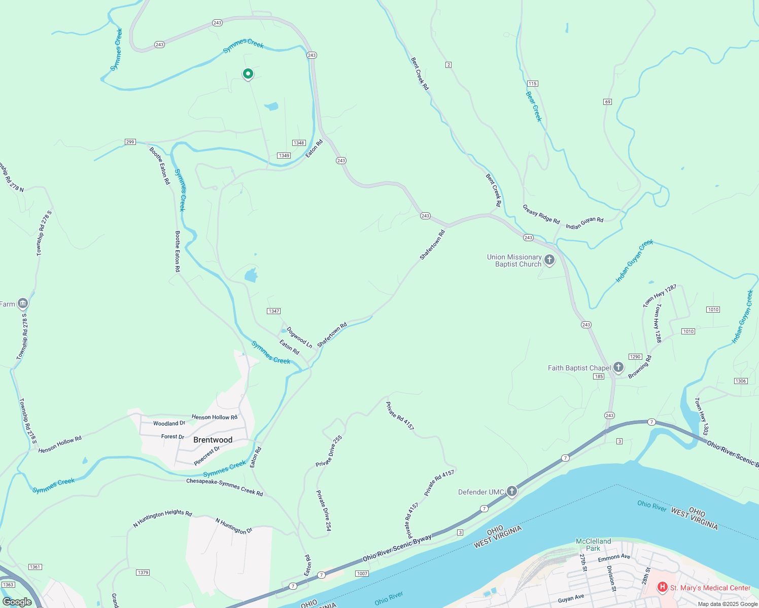 map of restaurants, bars, coffee shops, grocery stores, and more near 437 County Road 68 in Chesapeake