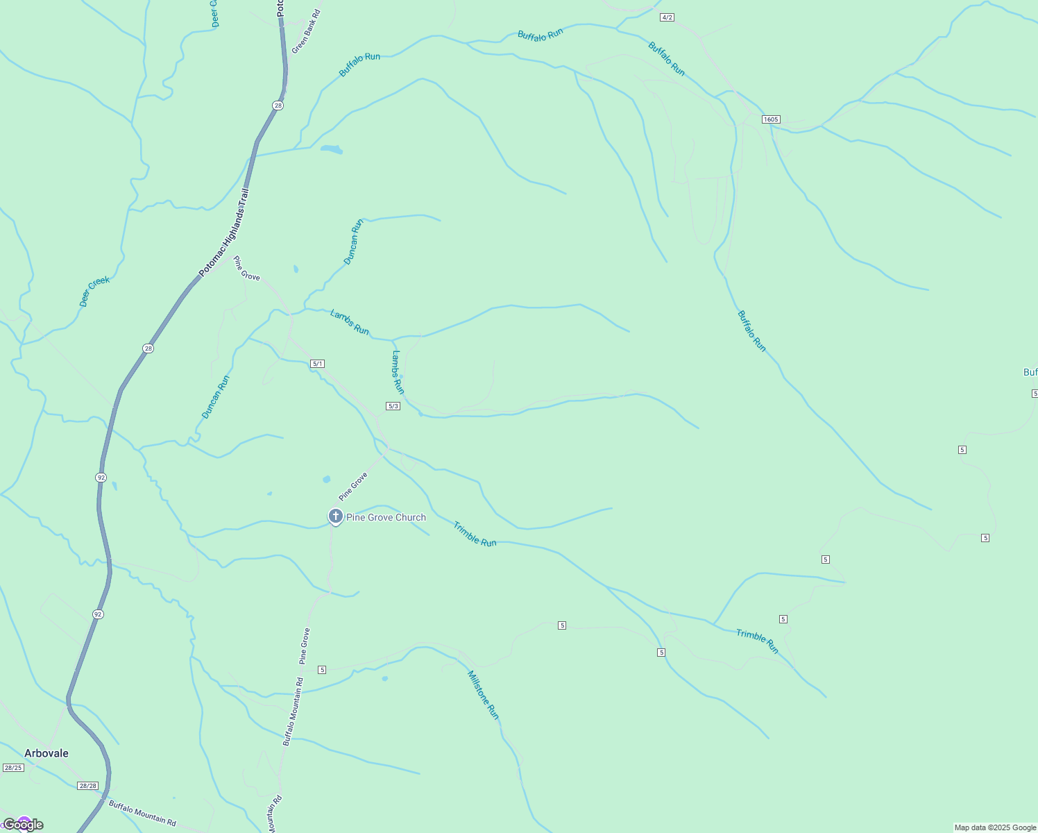 map of restaurants, bars, coffee shops, grocery stores, and more near 530 Lambs Run Road in Arbovale