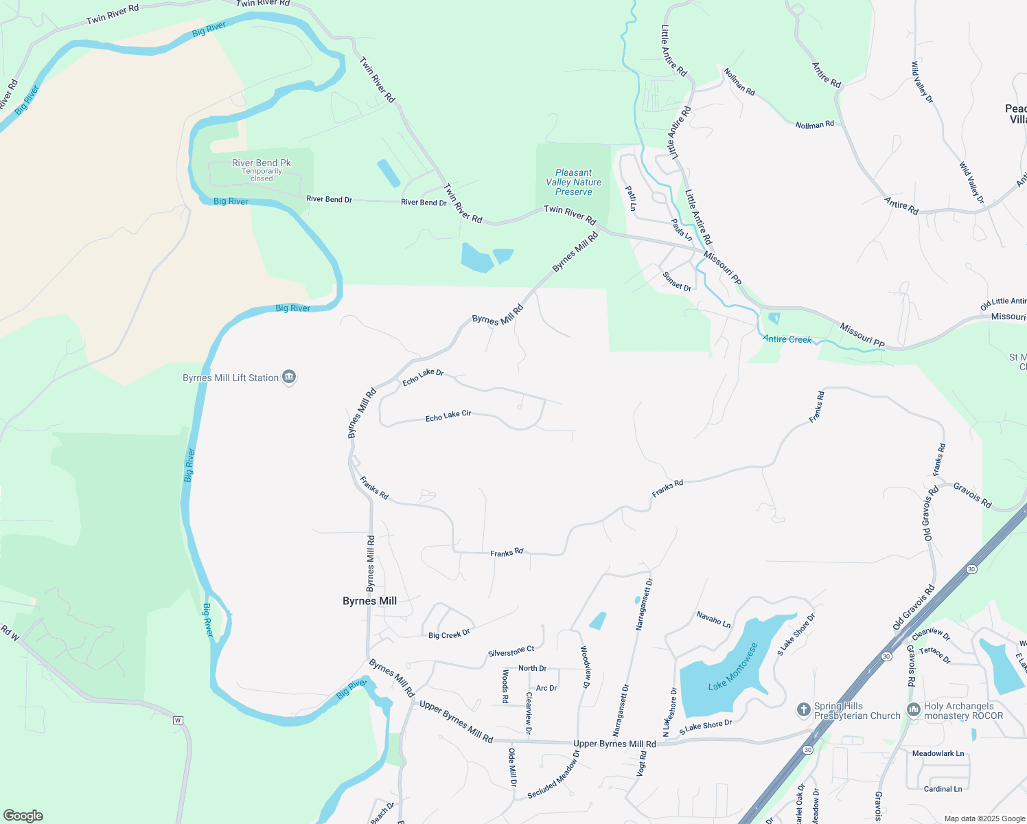 map of restaurants, bars, coffee shops, grocery stores, and more near 3 Broken Arrow Court in Byrnes Mill